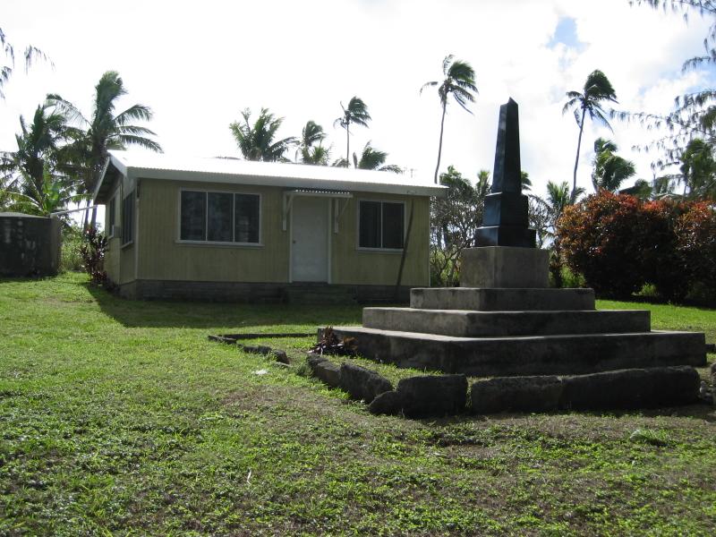 Monument marking the Christianity landing site, which resides on private land. Luckily the owner was on his way out so we were able to ask permission