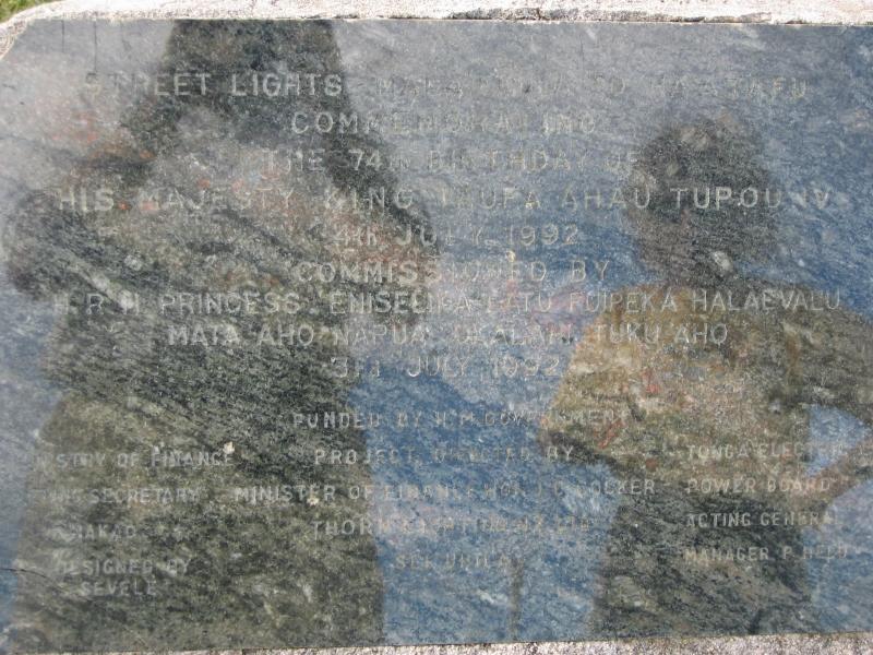 This one was to commemorate the donation of street lights to the area