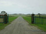 The fence around the Palace barely extends beyond this photo.
