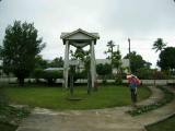 Impressive bell just outside the church