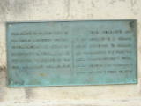 Close up of the plaque on the monument.